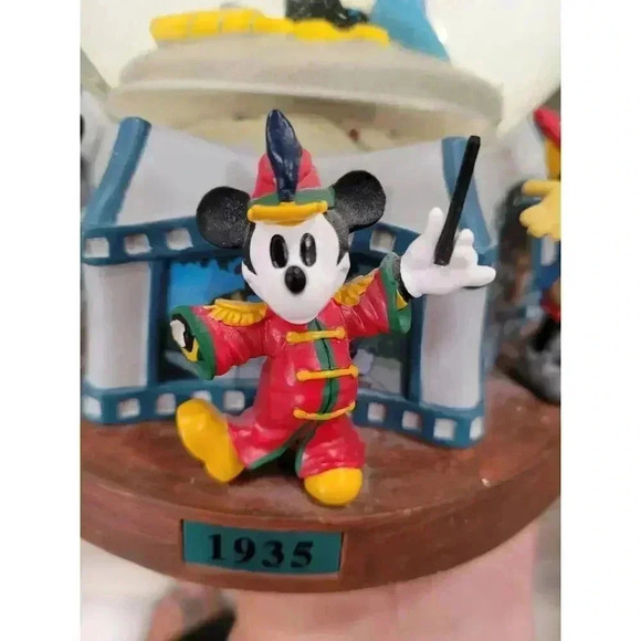 Disney 2000 Mickey Mouse Millennium Musical Water Globe 6400 As Time Goes By - Picture 5 of 6